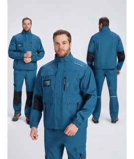 Куртка ProfLineSpecialist (тк.РипСтоп,240), циан/черный