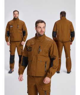Куртка ProfLineSpecialist (тк.РипСтоп,240), коричневый/черный