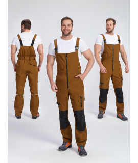 Полукомбинезон ProfLineSpecialist (тк.РипСтоп,240), коричневый/черный