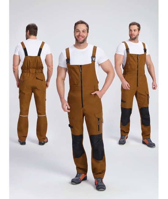 Полукомбинезон ProfLineSpecialist (тк.РипСтоп,240), коричневый/черный