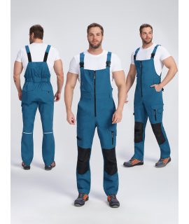 Полукомбинезон ProfLineSpecialist (тк.РипСтоп,240), циан/черный