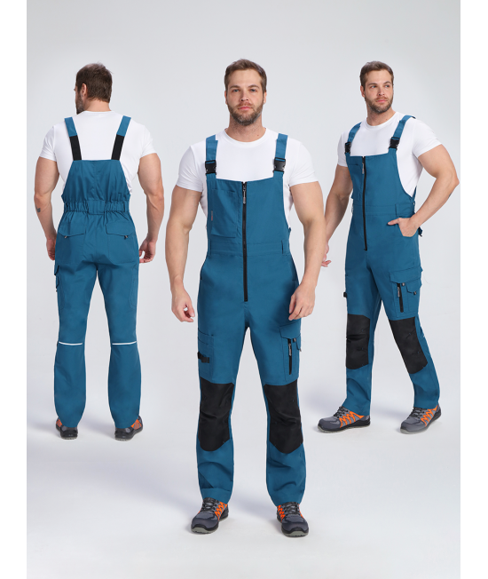 Полукомбинезон ProfLineSpecialist (тк.РипСтоп,240), циан/черный