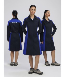 Халат женский ProfLineSpecialist (тк.Смесовая,240), т.синий/васильковый